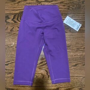 Purple cropped Leggings